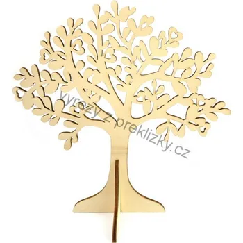 Stavební deska Výřez z překližky, STROM NA ŠPERKY, 22cm, 1ks