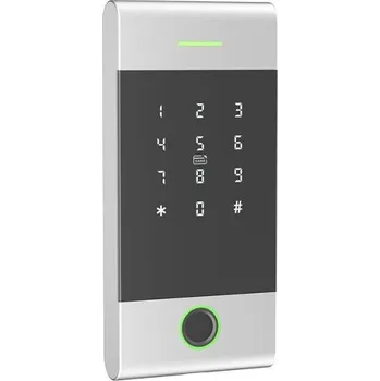 Zabezpečovací technika Biometrická klávesnice SMART TTLock K33F IP67 stříbrná se čtečkou čipů Mifare Classic a Desfire a otisků prstů, kovová, pro přístupový systém