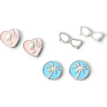 Panenka Barbie Sada tří klasických náušnic