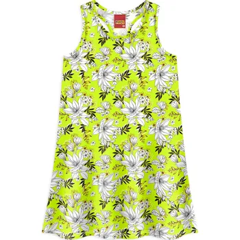 Dívčí šaty Dívčí šaty KYLY KVĚTY zelené Velikost: 128