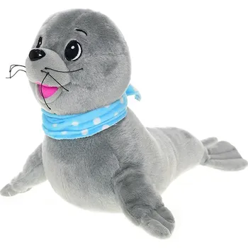 plyšák Mikro trading Tuleň plyšový - 29 cm - ležící se šátkem