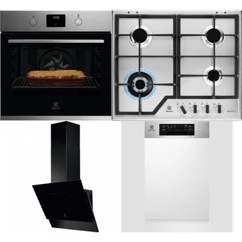 Set domácích spotřebičů ELECTROLUX KOFGH70TX + ELECTROLUX KGS64362XX + ELECTROLUX LFV616K + ELECTROLUX EEM43300IX