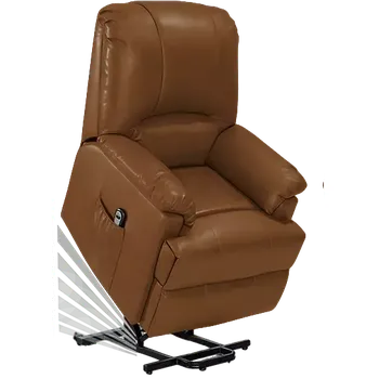 Křeslo SUPPORT SENIOR, křeslo masážní, polohovací, PU brandy