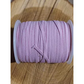 Textilie Pruženka plochá šíře 3 mm barva pudrová