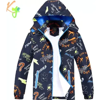 Chlapecké oblečení Chlapecká šusťáková bunda nezateplená Kugo B2871, tm. modrá (chlapecká jarní, podzimní bunda)