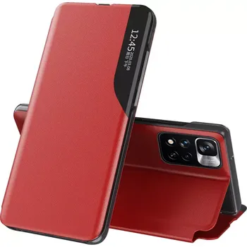 Pouzdro na mobilní telefon Flipové pouzdro Eco Leather View Case Xiaomi Redmi Note 11T 5G / Redmi Note 11S 5G / Poco M4 Pro 5G červená