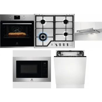 Set domácích spotřebičů ELECTROLUX KOFGH70TX + ELECTROLUX KGS64362XX + ELECTROLUX LFP326S + ELECTROLUX EMS4253TEX + ELECTROLUX EEA27200L