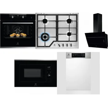 Set domácích spotřebičů ELECTROLUX KODEH70X + ELECTROLUX KGS64362XX + ELECTROLUX LFV316K + ELECTROLUX LMS2203EMX + ELECTROLUX EEM43300IX