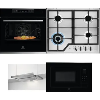 Set domácích spotřebičů ELECTROLUX KOBCS31X + ELECTROLUX KGS64362XX + ELECTROLUX LFP326S + ELECTROLUX LMS4253TMX