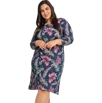 Dámské noční prádlo Dámská noční košile Vivian 3014/31 TARO granát (modrá) 3XL