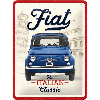 Plechová cedule Nostalgic Art Plechová cedule Fiat the Italian classic 15 cm x 20 cm