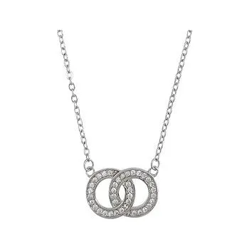 Náhrdelník Stříbrný náhrdelník propojené kroužky délka náhrdelníku 42+3cm