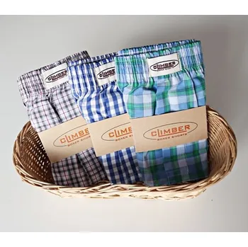 Pánské spodní prádlo AKCE 3PACK pánské trenky CLIMBER mix světlé - L