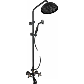 RAV SLEZÁK MORAVA Baterie vanová se sprchou-černá matná/stará mosaz MK359.5/7CMATSM