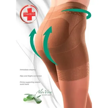 Dámské punčochy Punčocháče dámské medica Push Up 128 Gabriella beige (j.bez) M