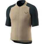 Dres Dynafit Ride Light S/S Full Zip Jersey rock khaki 2025 Barva: khaki / černá, Velikost: M