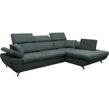 Sedací souprava Sedací souprava DREAM pravá, šedá moderní vysouvací s rozkladem pro 4 osoby