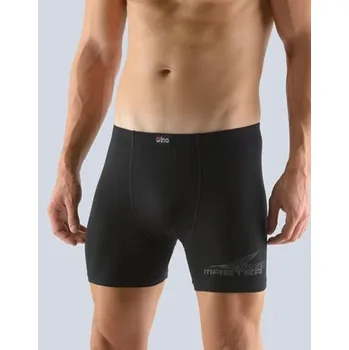 Boxerky Pánské boxerky s delší nohavičkou GINO 74113P černá šedá S/M