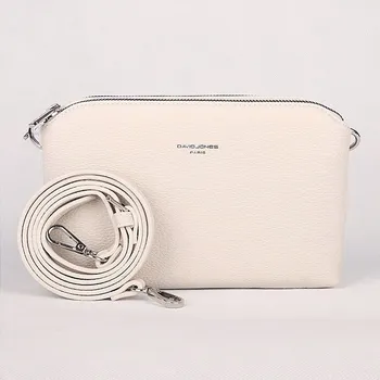 Kabelka Tříoddílová malá krémově bílá crossbody kabelka David Jones CM6905