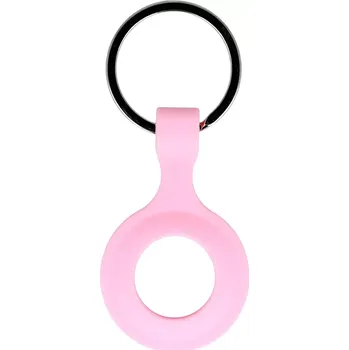 Pouzdro na mobilní telefon Silikonové pouzdro klíčenka pro Apple AirTag, růžová, 5900217877486