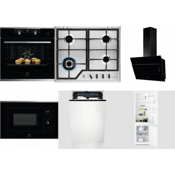 Set domácích spotřebičů ELECTROLUX KODEH70X + ELECTROLUX KGS64362XX + ELECTROLUX LFV316K + ELECTROLUX LMS2203EMX + ELECTROLUX EEM23100L + ELECTROLUX LNT3LF18S
