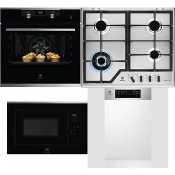 Set domácích spotřebičů ELECTROLUX KODEH70X + ELECTROLUX KGS64362XX + ELECTROLUX LMS4253TMX + ELECTROLUX EEM43300IX