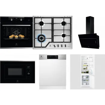 Set domácích spotřebičů ELECTROLUX KODEH70X + ELECTROLUX KGS64362XX + ELECTROLUX LFV316K + ELECTROLUX LMS2203EMX + ELECTROLUX EEM48300IX - přebaleno + ELECTROLUX LNT3LF18S