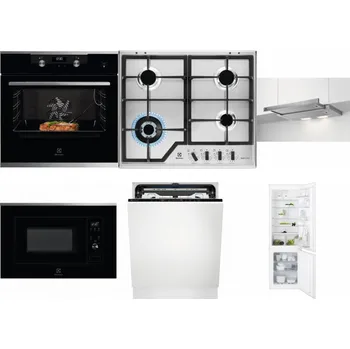 Set domácích spotřebičů ELECTROLUX KODEC75X2 + ELECTROLUX KGS64362XX + ELECTROLUX LFP326S + ELECTROLUX LMS2203EMX + ELECTROLUX EEM69410L + ELECTROLUX ENT6TF18S