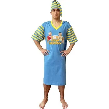 Dámská noční košile Noční košile - Pivaři - modro-žlutá - 3XL