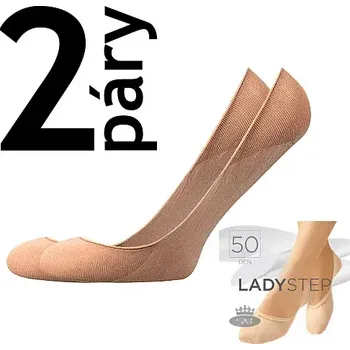 Dámské punčochy LADY STEP 2páry 50 DEN punčochové ťapky Lady B