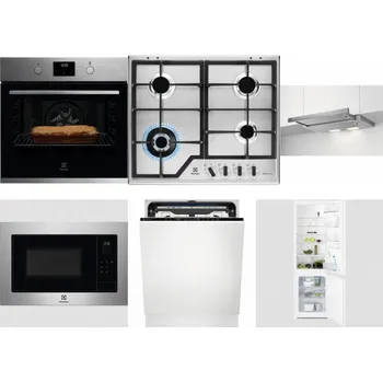 Set domácích spotřebičů ELECTROLUX KOFGH70TX + ELECTROLUX KGS64362XX + ELECTROLUX LFP326S + ELECTROLUX EMS4253TEX + ELECTROLUX EEM69410L + ELECTROLUX LNT3LF18S