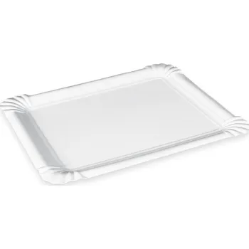 Jednorázové nádobí Papírový tácek (PAP-Recy) bílý 16 x 20 cm `č.4.5` 250 ks