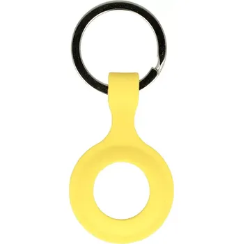 Pouzdro na mobilní telefon Silikonové pouzdro klíčenka pro Apple AirTag, žlutá, 5900217877516