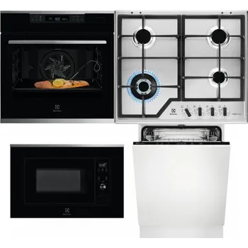 Set domácích spotřebičů ELECTROLUX KOBCS31X + ELECTROLUX KGS64362XX + ELECTROLUX LMS2203EMX + ELECTROLUX EEA27200L