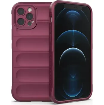 Forcell Magic Shield Case pro iPhone 12 Pro pružné odolné pouzdro, vínově červená