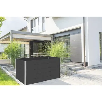 Vyvýšený záhon Vyvýšený záhon GroJa Flex 150 x 70 x 75 cm WPC zásuvný antracit