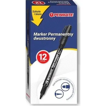 Set školních potřeb Marker dwustronny czarny (12szt) PENMATE