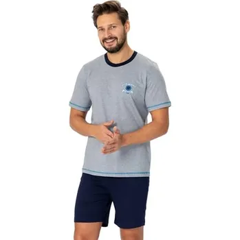 Pánské pyžamo Pánské pyžamo Etan 1275/31 HOTBERG granát (modrá) M