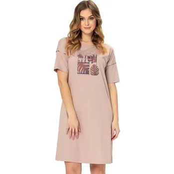 Dámské noční prádlo Dámská noční košile Sophie 1291 LEVEZA béžová tmavá L