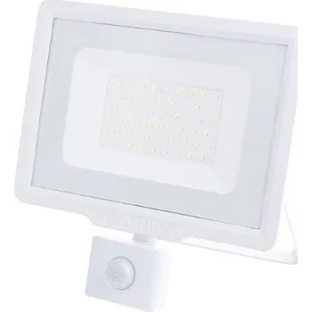 Optonica LED reflektor CITY LINE PIR bílý 50W SMD2835 PIR 4000lm SLIM STUDENÁ