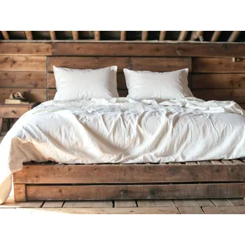 Povlečení Snový svět Belean krémové - konopné povlečení s nitěnými knoflíky Rozměr polštáře: Polštář 40x40 cm