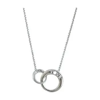 Náhrdelník Stříbrný náhrdelník propojené kroužky LOVE délka náhrdelníku 40+3cm