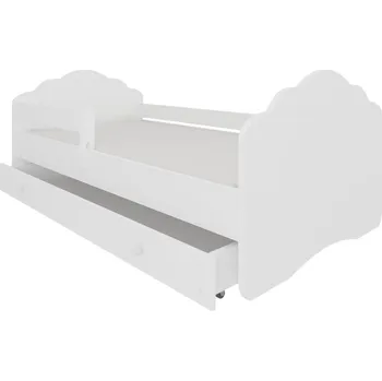 Postel ArtAdrk Dětská postel CASIMO | se zásuvkou a zábranou 80 x 160 cm Provedení: Bílá