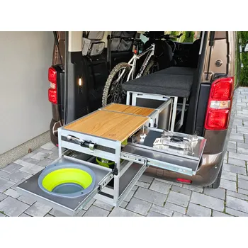 Příslušenství ke karavanu Rebuildcar Vestavba Laura Varianty Laura: bez lednice