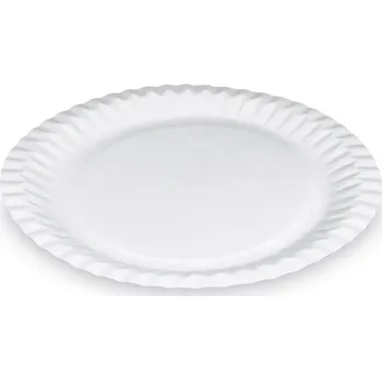 Jednorázové nádobí Papírový talíř (PAP-Recy FSC Recycled) bílý Ø23cm 100 ks