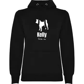 Dámská mikina Dámská mikina přes hlavu s potiskem vašeho psa Černá XXL