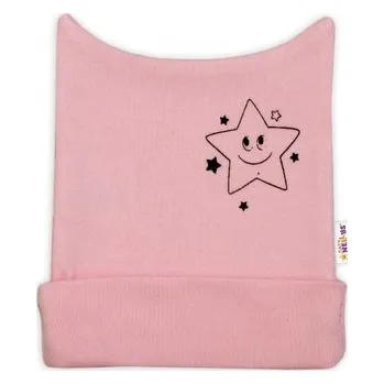 Kojenecký body Novorozenecká čepička Baby Nellys, Baby Little Star - růžová, vel. 56; 56 (1-2m)