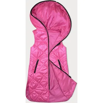 Dámská vesta Růžová dámská vesta s ozdobným prošíváním (B8230-83) odstíny růžové S (36)