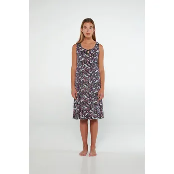 Vamp - Noční košilka se zavazováním 20093 - Vamp blue oxford l