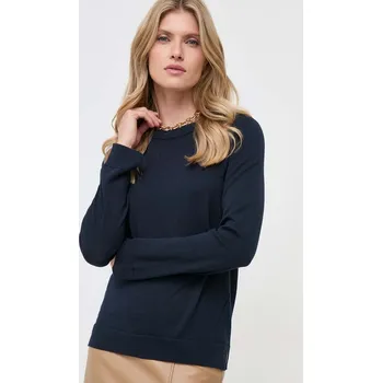 Dámský svetr Vlněný svetr BOSS dámský, tmavomodrá barva, lehký, 50492551 59X, vel. M